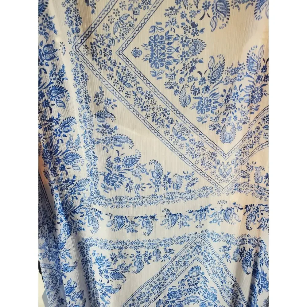 Calvin Klein Blue/White Cami Dress with Topper, NWT, Size 14 - Picture 4 of 6